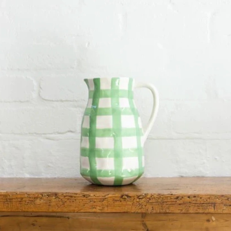 Noss & Co Large Jug - Green Gingham
