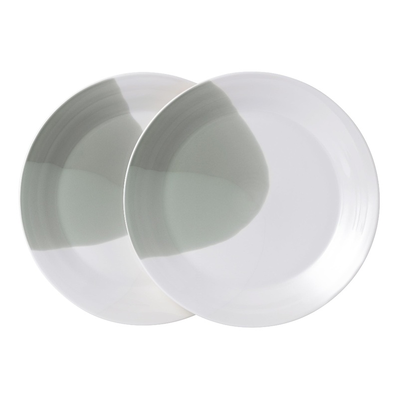 Royal Doulton 1815 Signature Plate 28cm Set of 2 - Green