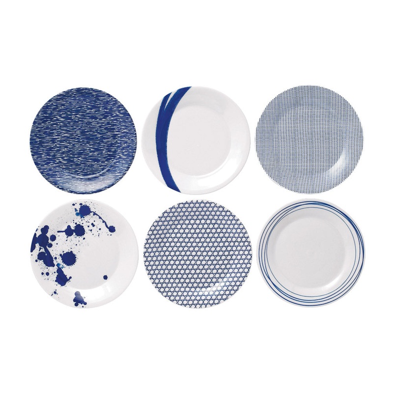 Royal Doulton Pacific Plates 23cm Set of 6 - Blue