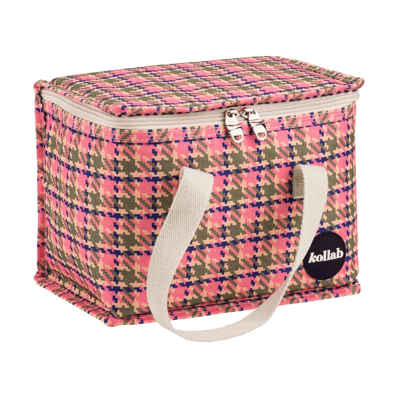 Kollab Lunch Box Insulated - Pink Houndstooth