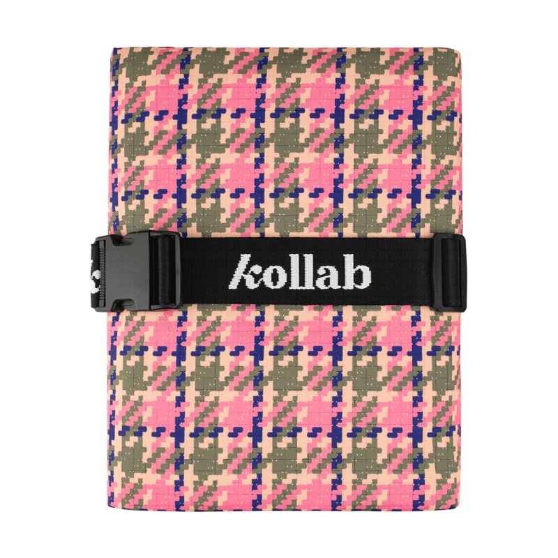 Kollab Picnic Mat - Pink Houndstooth