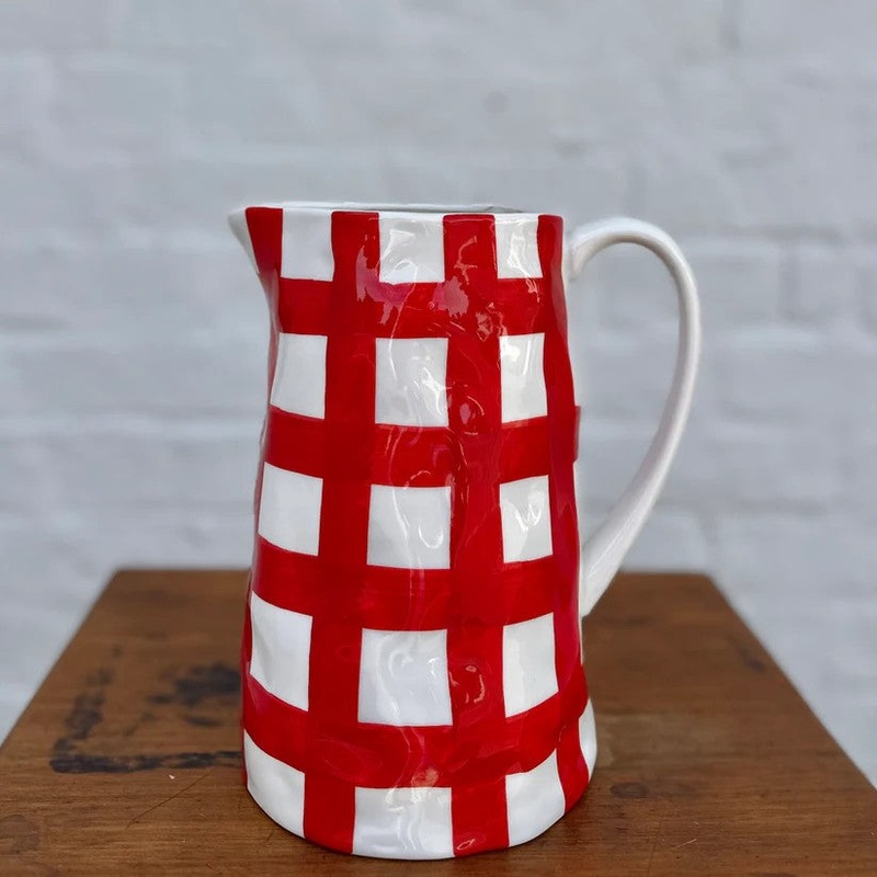 Noss & Co Medium Jug - Red Gingham