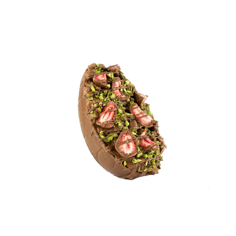 Junee Licorice & Chocolate: Chocolate Large Egg - Strawberry & Pistachio