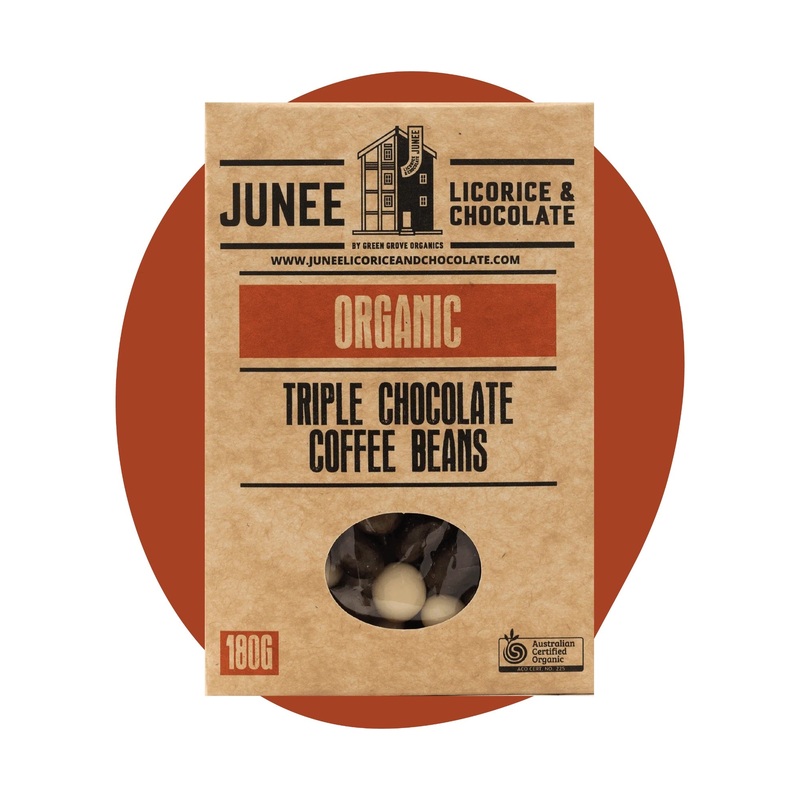 Junee Licorice & Chocolate: Triple Chocolate Coffee Beans 180g