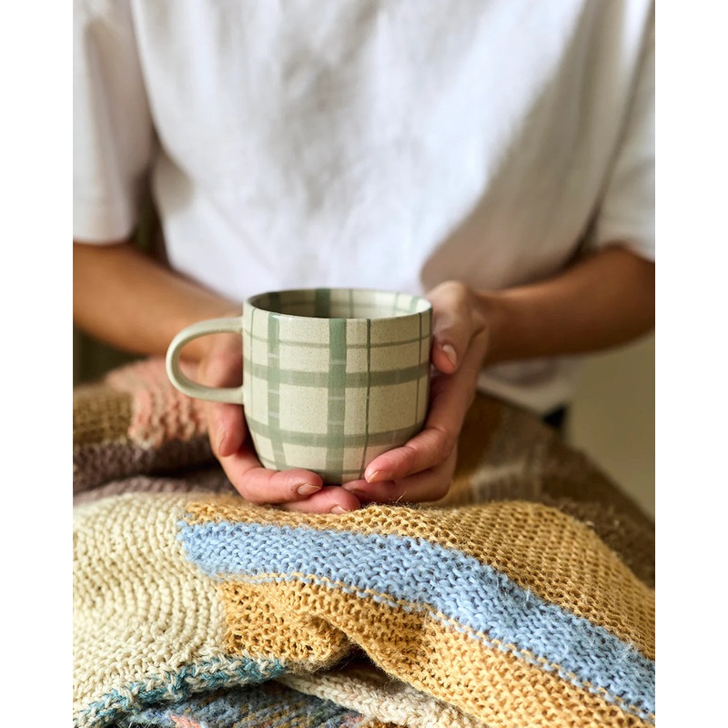 Robert Gordon Mug Single - Cat's Pyjamas Duck Egg Check
