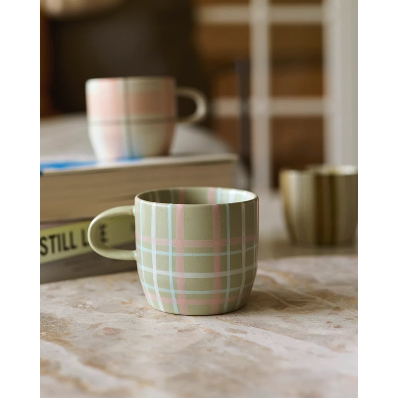 Robert Gordon Mug Single - Cat's Pyjamas Sage & Blush Check