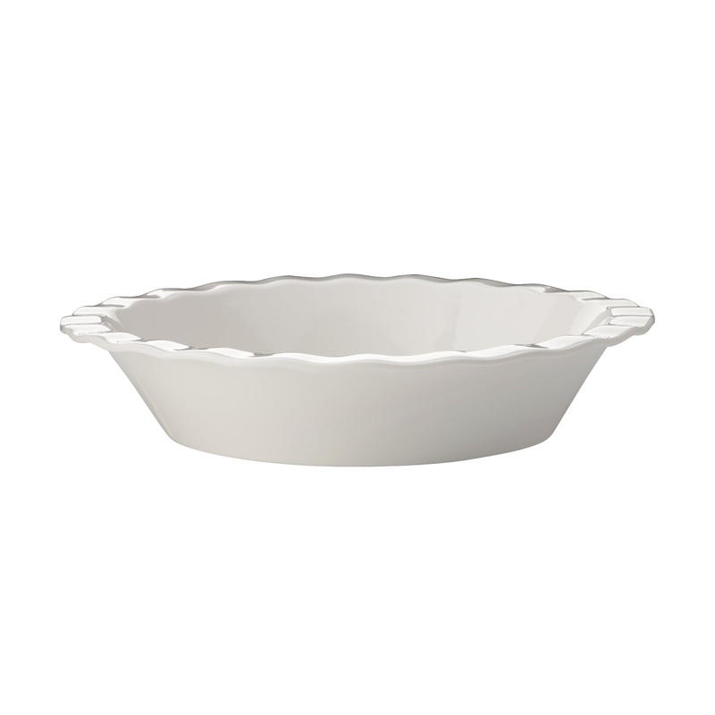 MW Epicurious Fluted Pie Dish 25x5cm White Gift Boxed