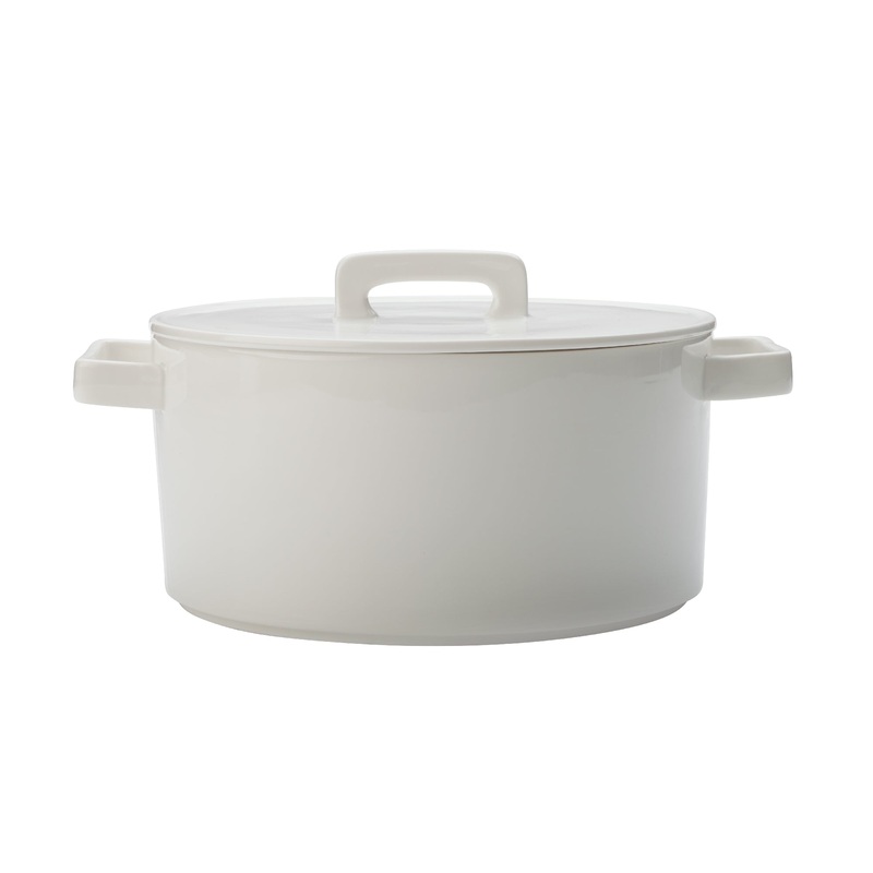 MW Epicurious Round Casserole 2.6L White Gift Boxed