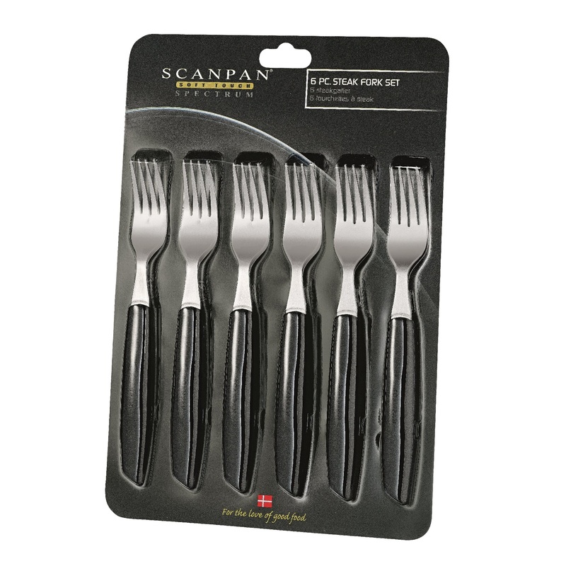 Scanpan Spectrum Forks set of 6 - Black