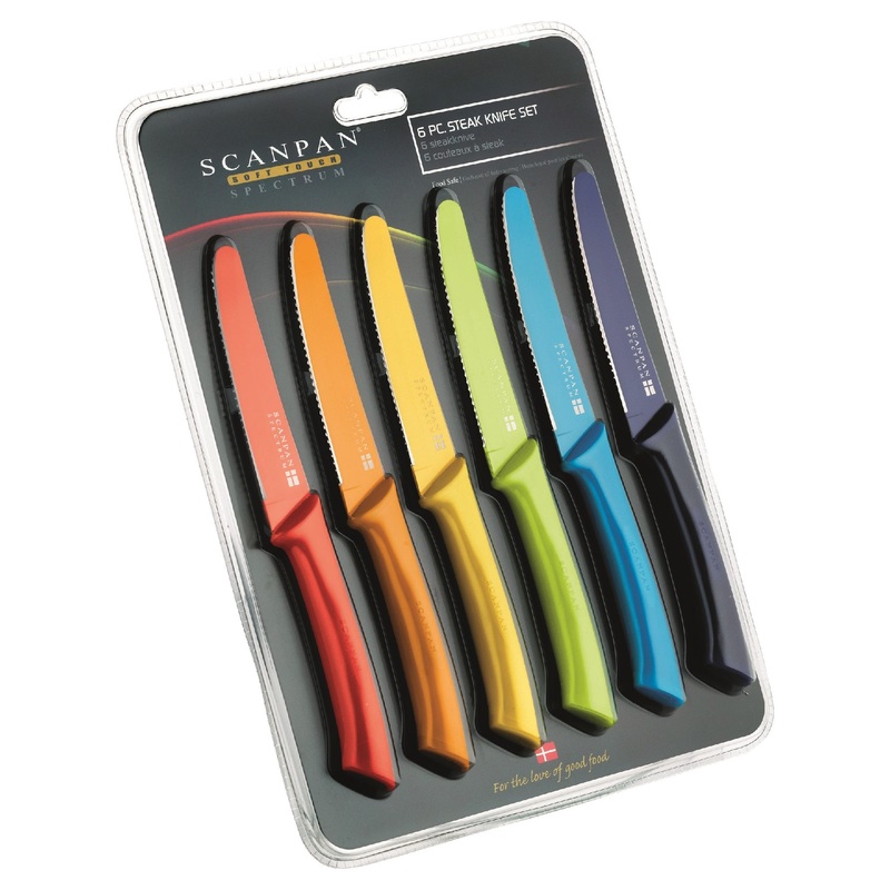 Scanpan Spectrum Steak Knives Set of 6 - Coloured