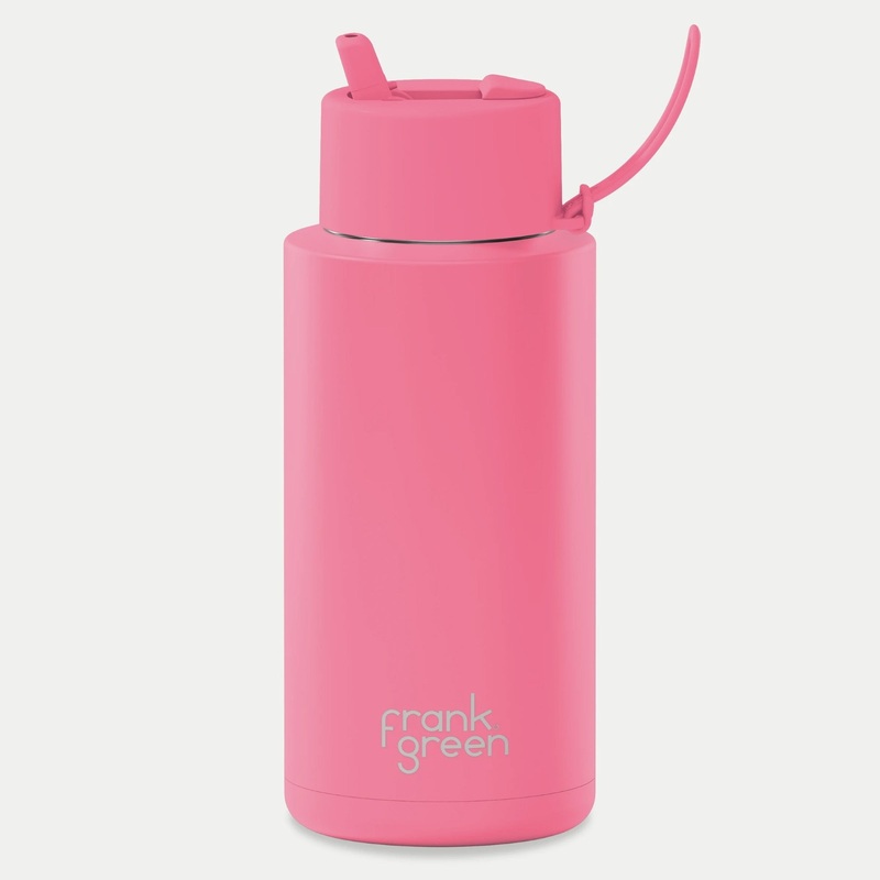 Frank Green Ceramic Reusable Bottle 34oz / 1000ml - Bubblegum Blast