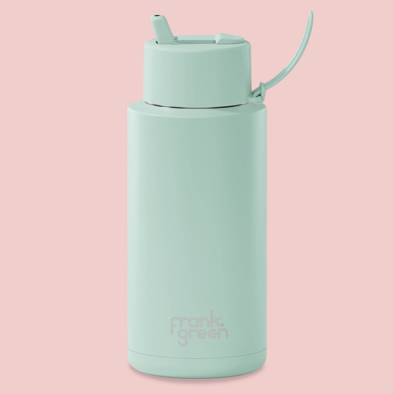 Frank Green Ceramic Reusable Bottle 34oz / 1000ml - Peppermint