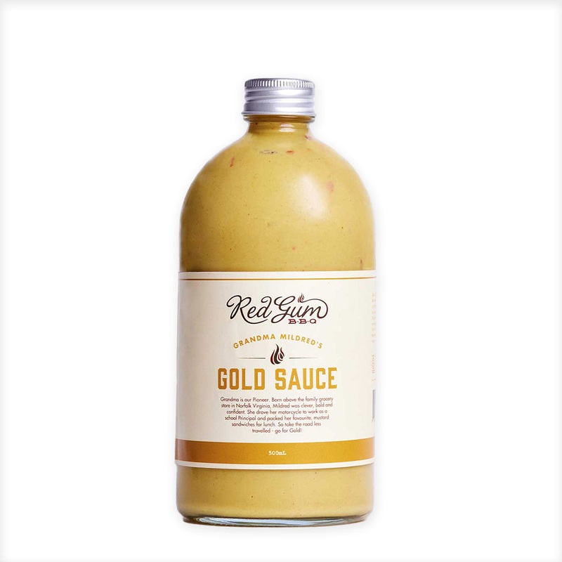 Red Gum BBQ Grandma Mildreds Gold Sauce 500ml