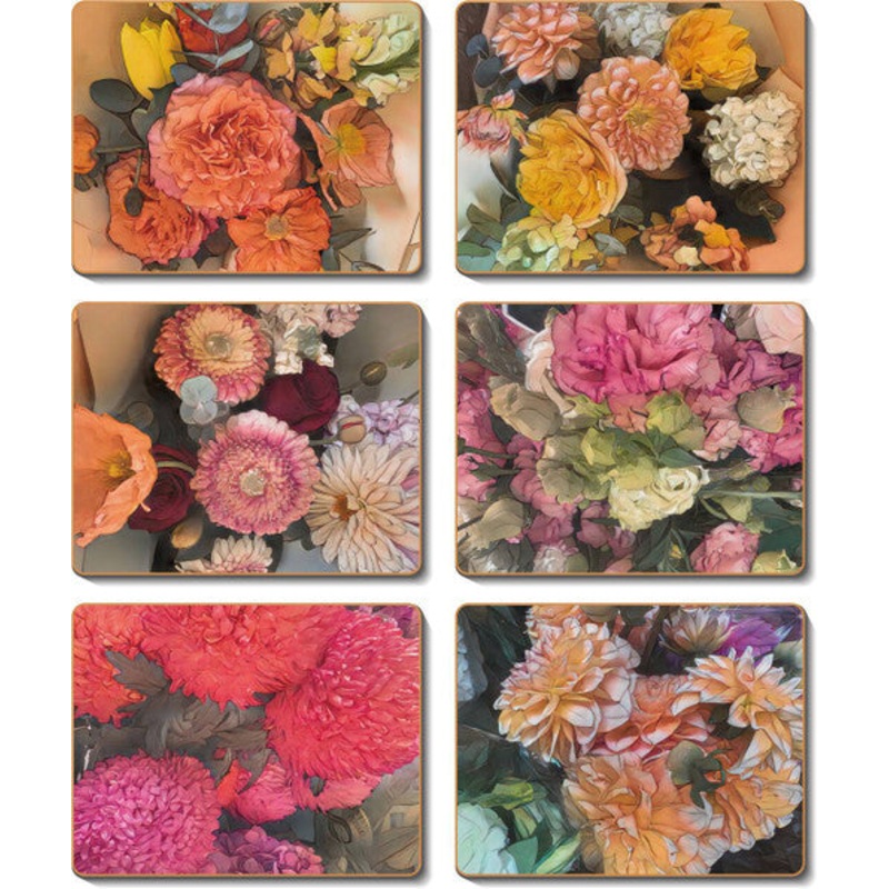 Cinnamon 'Flower Market' Placemats Set of 6