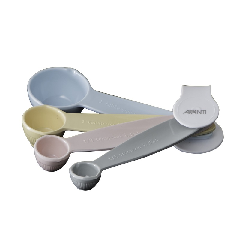 Avanti Ribbed Measuring Spoons - Pastel