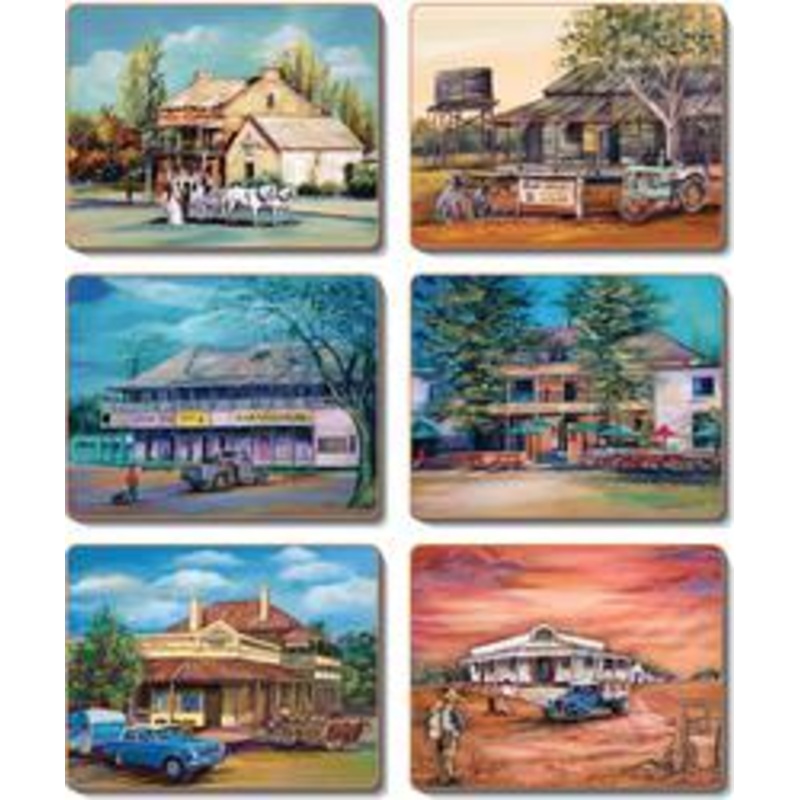 Cinnamon 'Old Hotels' Placemats Set of 6