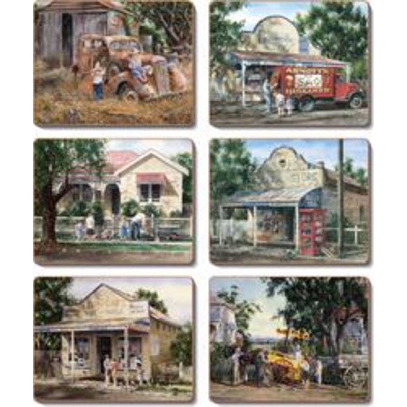Cinnamon 'Times Now Past' Coasters Set of 6