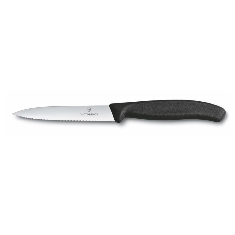Victorinox Vegetable Knife 10cm Serrated - Black