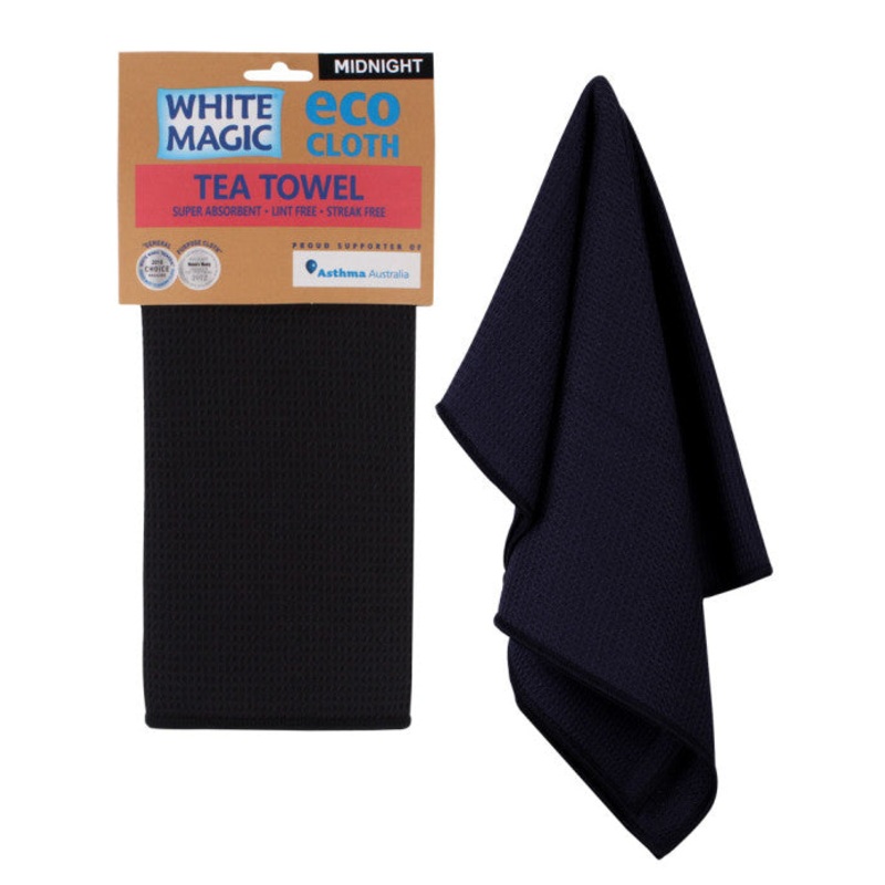 White Magic Tea Towel Eco Cloth - Midnight