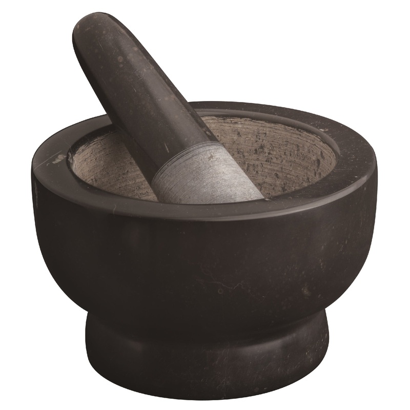 Avanti Marble Footed Mortar & Pestle - Black
