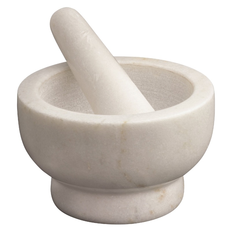 Avanti Marble Footed Mortar & Pestle - White