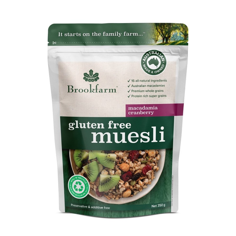 Brookfarm Gluten Free Muesli 350g - Cranberry Macadamia