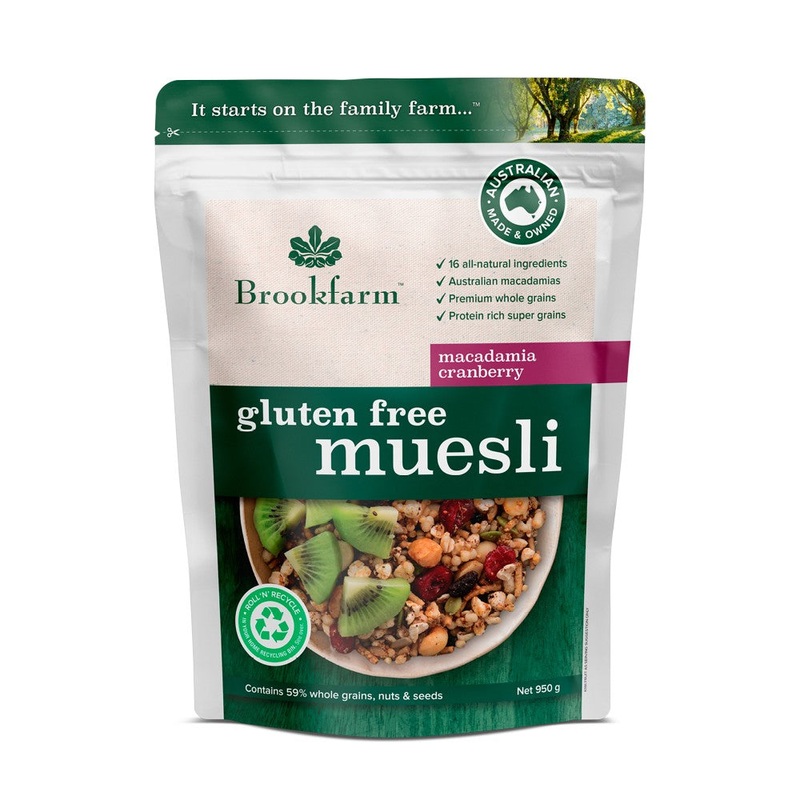 Brookfarm Gluten Free Muesli 950g - Cranberry Macadamia