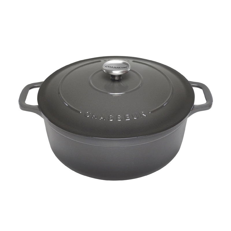 Chasseur Round Casserole 26cm / 5.0lt - Caviar Black