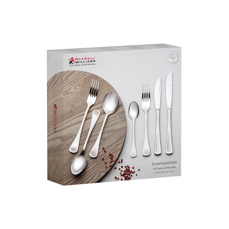 Maxwell & Williams Cosmopolitan 42pc Cutlery Set Gift Boxed