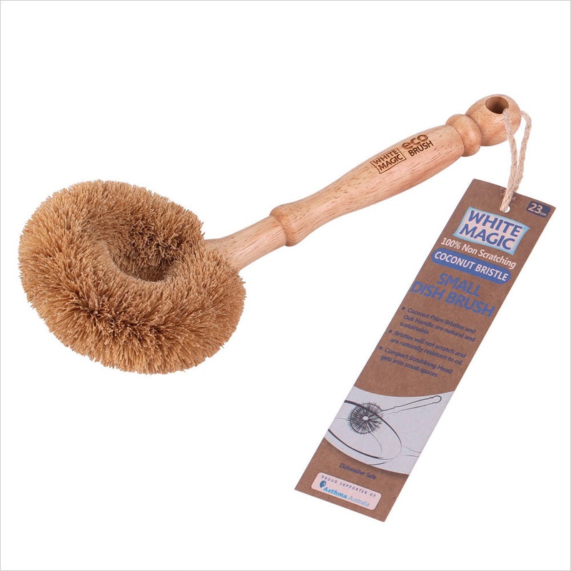 White Magic Coconut Bristle Dish Brush - Small
