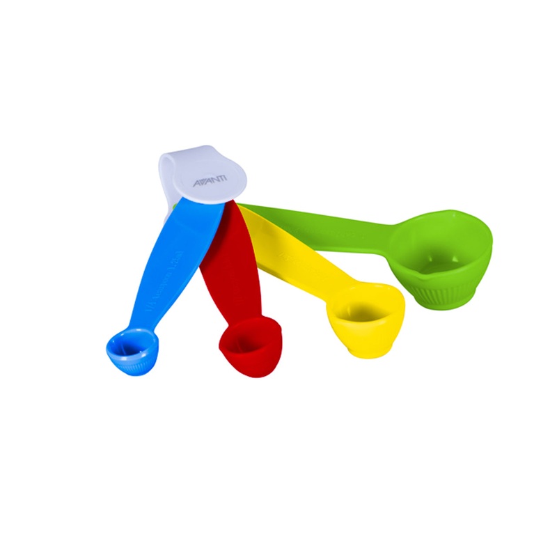 Avanti Ribbed Measuring Spoons - Primary Colours