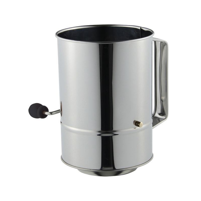 Avanti S/S Crank Handle Flour Sifter - 3 Cup