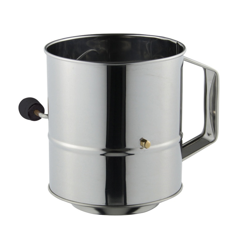 Avanti S/S Crank Handle Flour Sifter - 5 Cup
