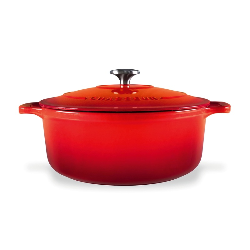 Chasseur Round Casserole 26cm / 5.0lt - Inferno Red