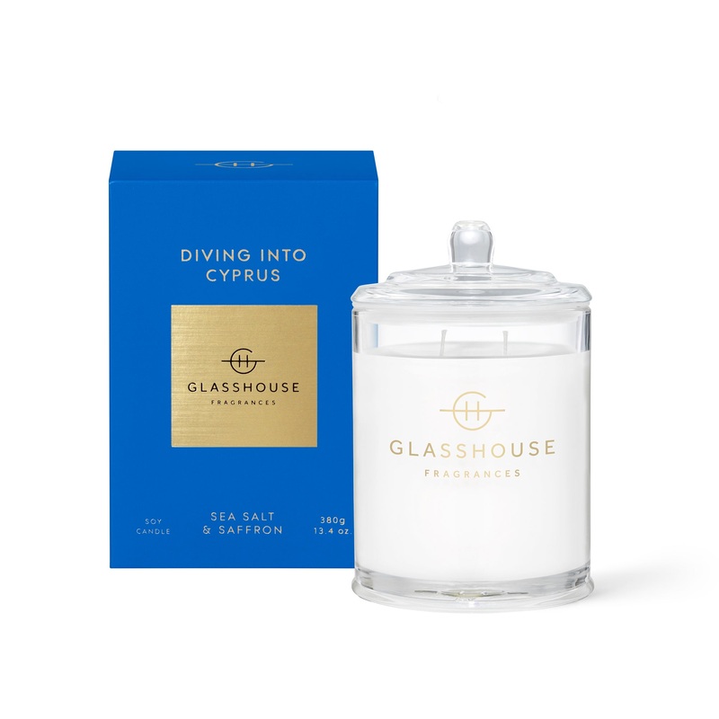 Glasshouse Candle 380g - Diving Into Cyprus