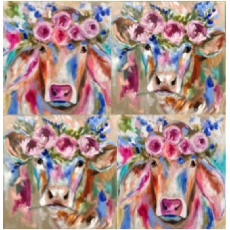 Thirstystone Coaster Set of 4 - Angus Brahman
