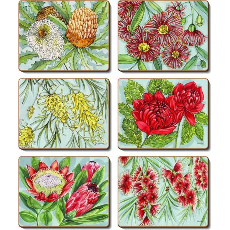 Cinnamon 'Bush Blooms' Coasters Set of 6