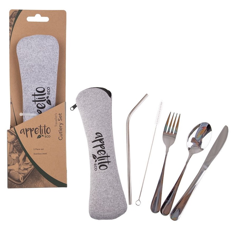 Appetito 5 Pce S/S Travellers Cutlery Set