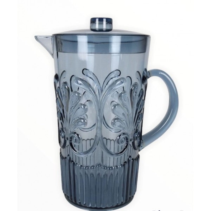 Flair Acrylic Scollop Pitcher - Blue
