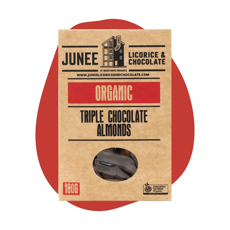 Junee Licorice & Chocolate: Triple Chocolate Almonds 180g