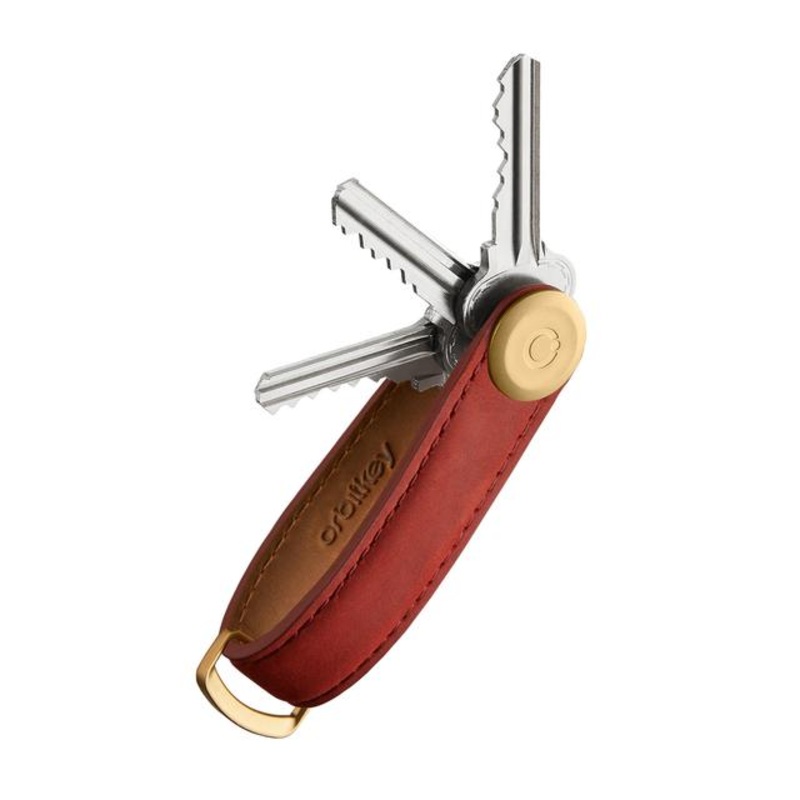 Orbitkey 2.0 Crazy Horse Leather - Maple Red / Red