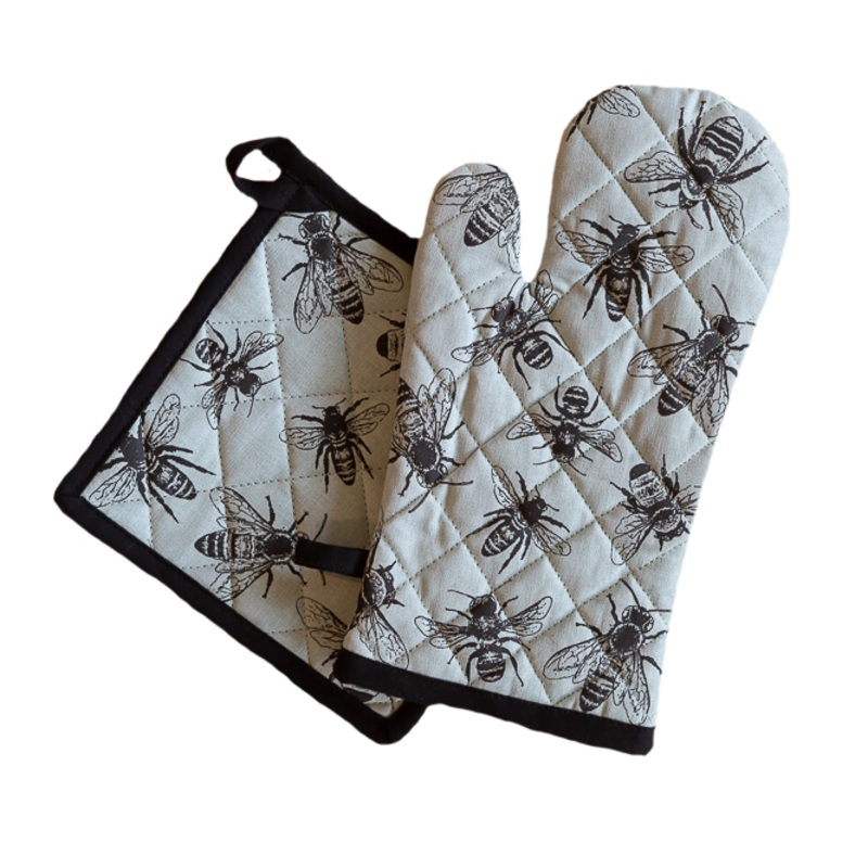 AG Oven Glove & Pot Holder - Sketch Bees