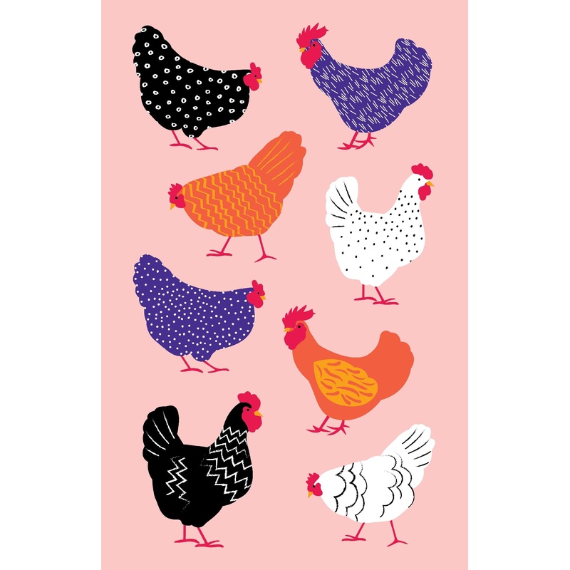 AG Tea Towel - Bright Hens