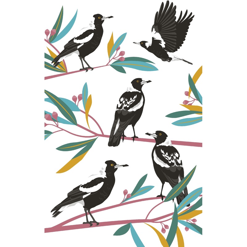 AG Tea Towel - Magpies