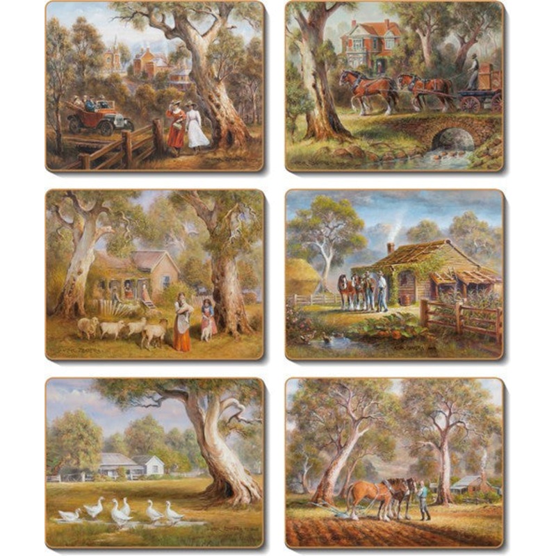 Cinnamon 'Home Amongst The Gum Trees' Coasters Set of 6