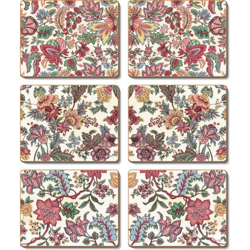 Cinnamon 'Jacobean Lily' Coasters Set of 6
