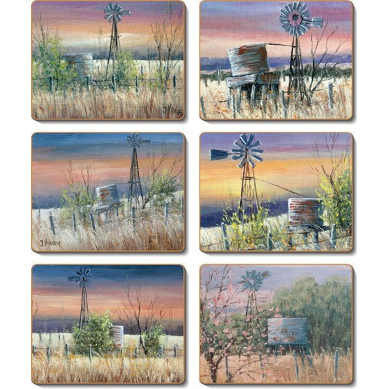 Cinnamon 'Windmills & Water Tanks' Placemats Set of 6