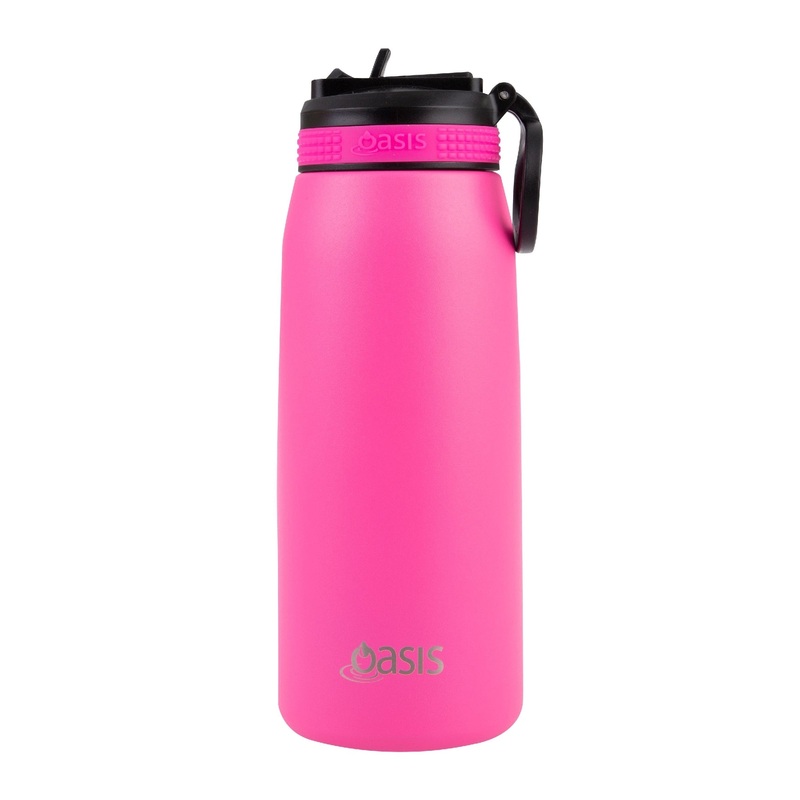 Oasis S/S Insulated Sports Bottle w/Sipper 780ml - Neon Pink