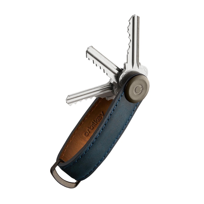 Orbitkey 2.0 Crazy Horse Leather - Marine Blue/Blue