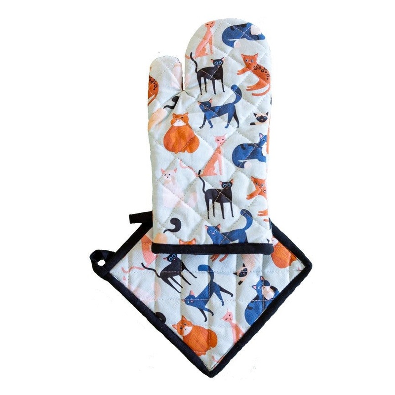 AG Oven Glove & Pot Holder - Colourful Cats